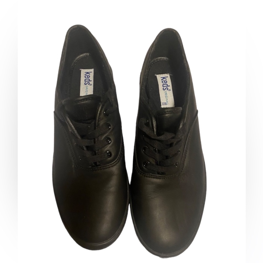Keds Champion 2K Oxford Slim Leather Black WH45780 Womens Sneaker size 9